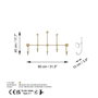 Wallity Iyon-A Gancho de pared metálico Dorado